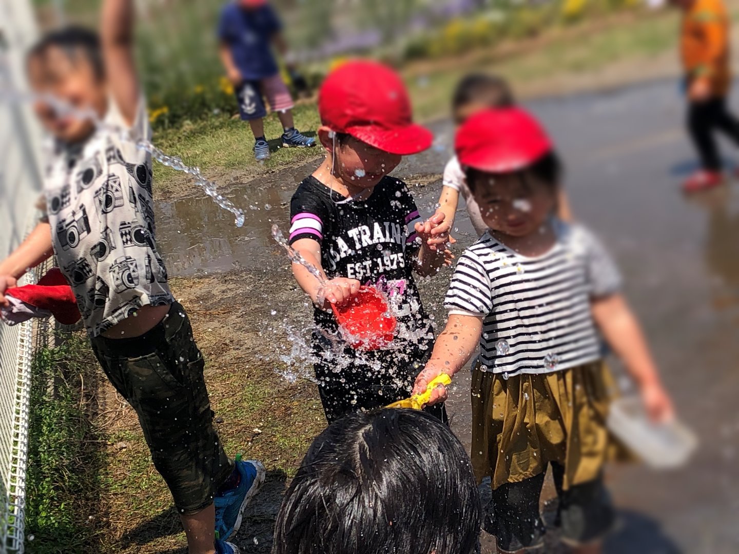 写真：水遊び！ 